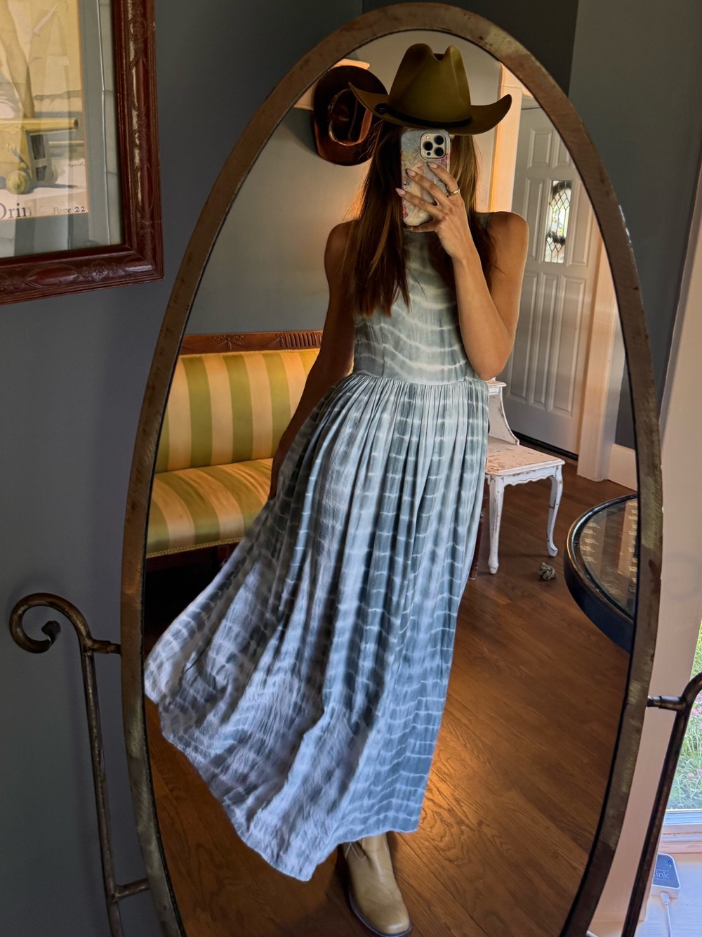 Anthropologie NEUW tie-dye maxi dress size S / 8